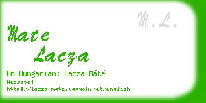 mate lacza business card